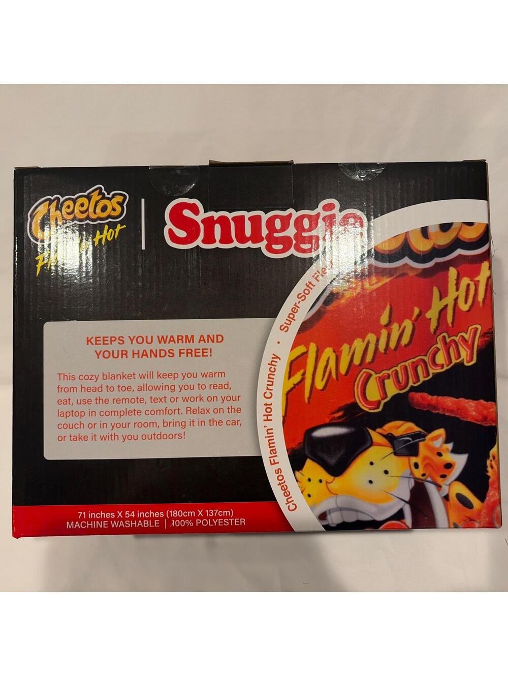 New Cheetos Flaming Hot Snuggie Blanket with Sleeves - Picture 4 of 4